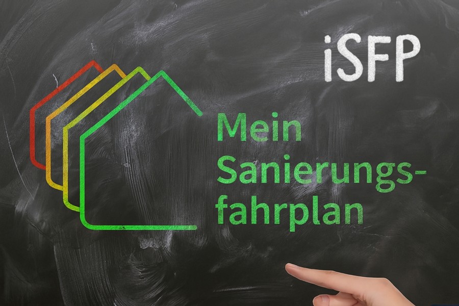 Grafik zum individuellen Sanierungsfahrplan (iSFP), erstellt vom Energieberater in Kehl und Offenburg